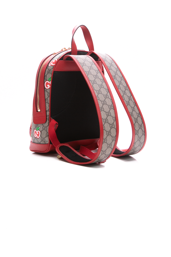 Authentic Gucci Supreme GG Apple Backpack Gucci GG Supreme Canvas Le Pomme Apple Heart Backpack Cream  main image 4