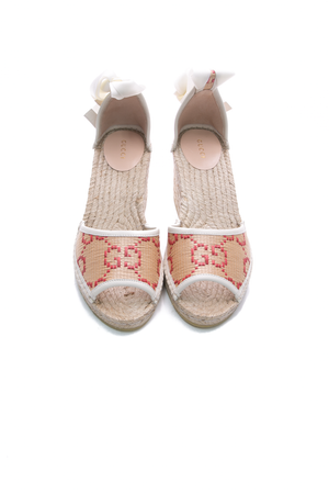 GG Wedge Espadrille Sandals - Size 40