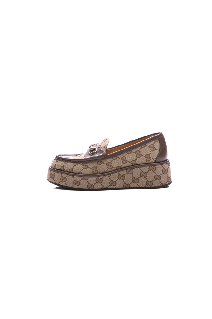 Gucci Horsebit Wedge Loafer - Size 37.5 - Couture USA