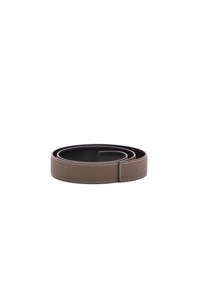 Hermes belt 32mm strap size 80 box noir / Togo etoupe Hermès Belt Strap 32MM Veau 135 / Togo 080 AA Noir - Gold  main image 4