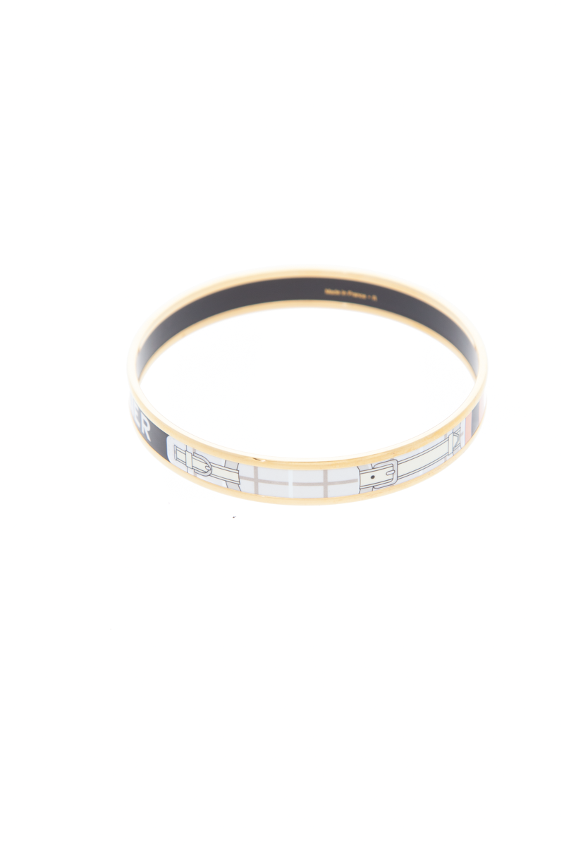 Sellier Print Enamel Narrow Bangle