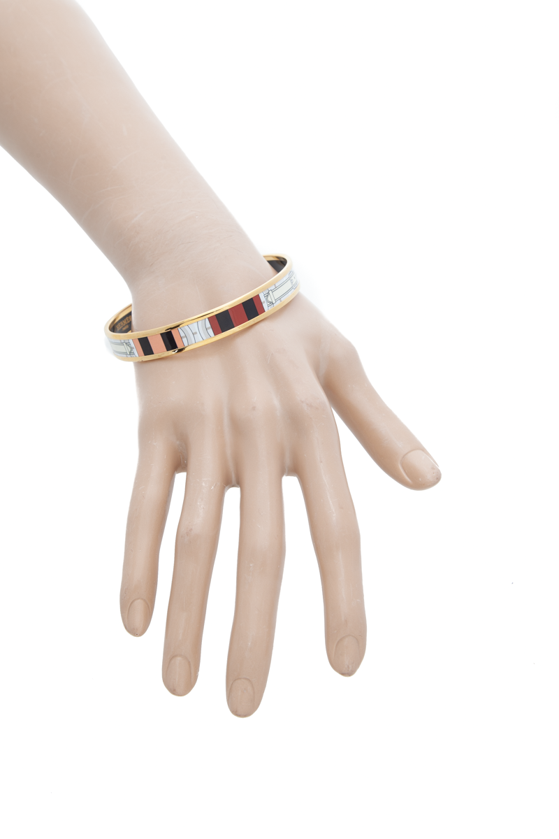 Sellier Print Enamel Narrow Bangle