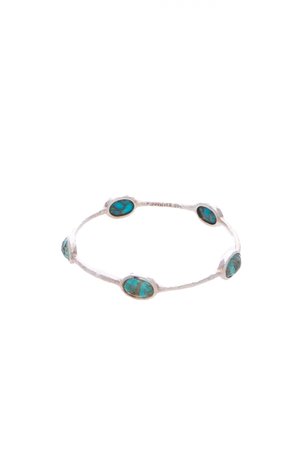 Turquoise Rock Candy 5 Stone Bangle