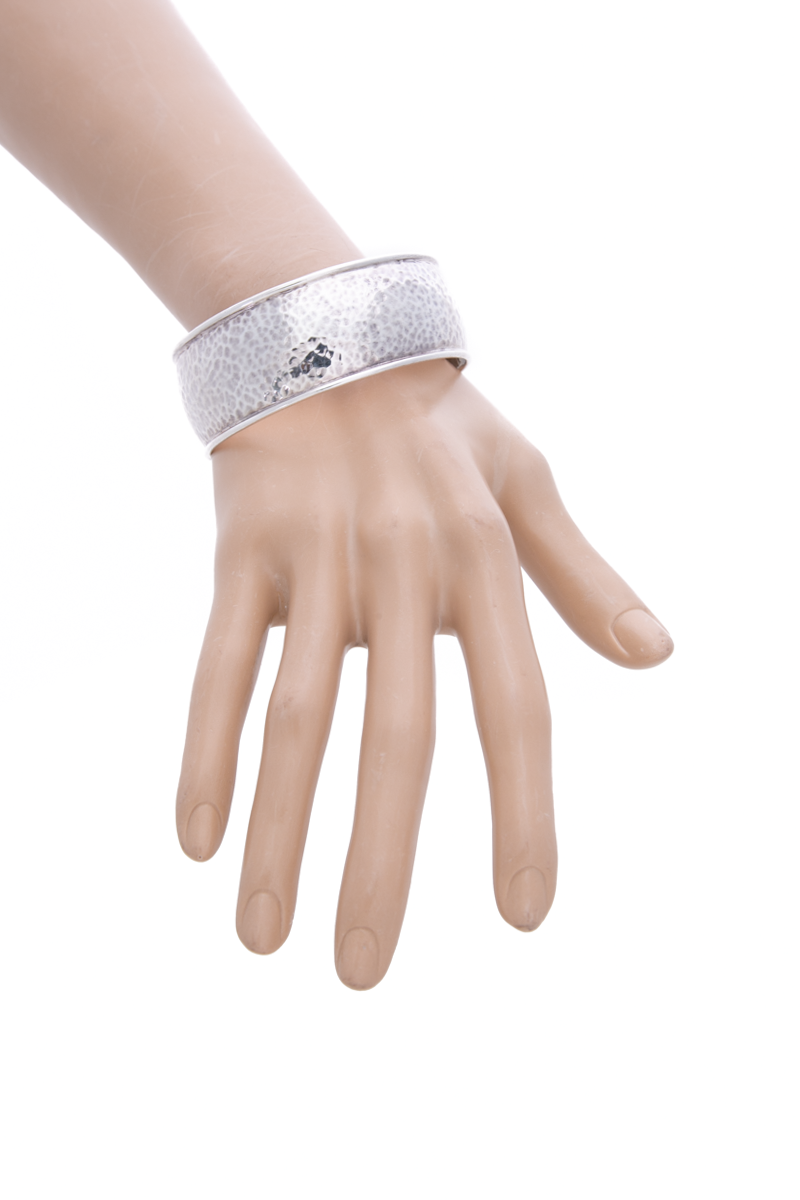 Wide Goddess Hinged Bangle Bracelet