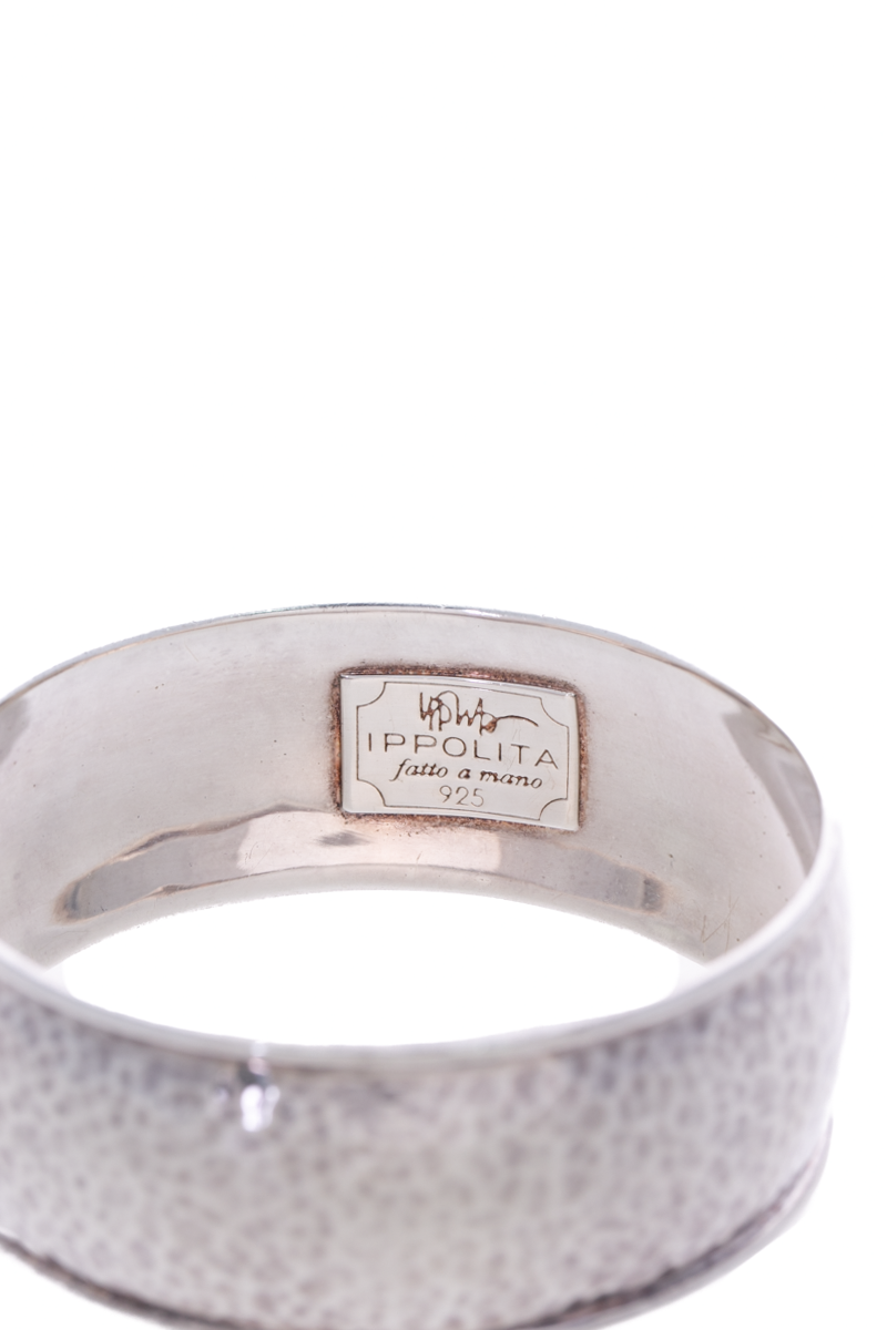 Wide Goddess Hinged Bangle Bracelet