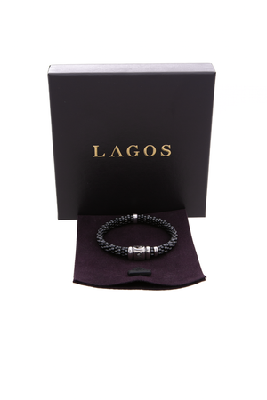 Caviar Single Station Matte Ceramic Diamond Bracelet