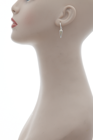 Drop Pyramid Hoop Earrings