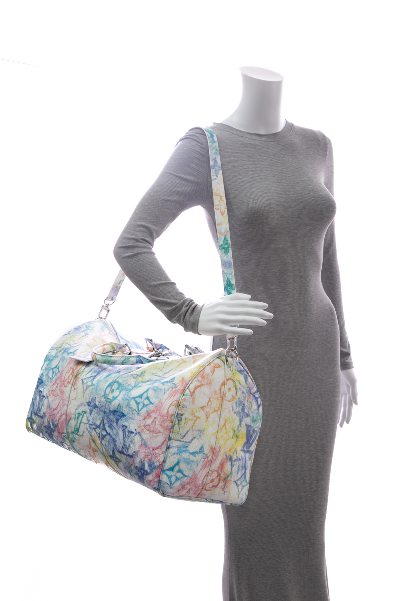 Multicolor Pastel Keepall 50 Bandouliere Bag