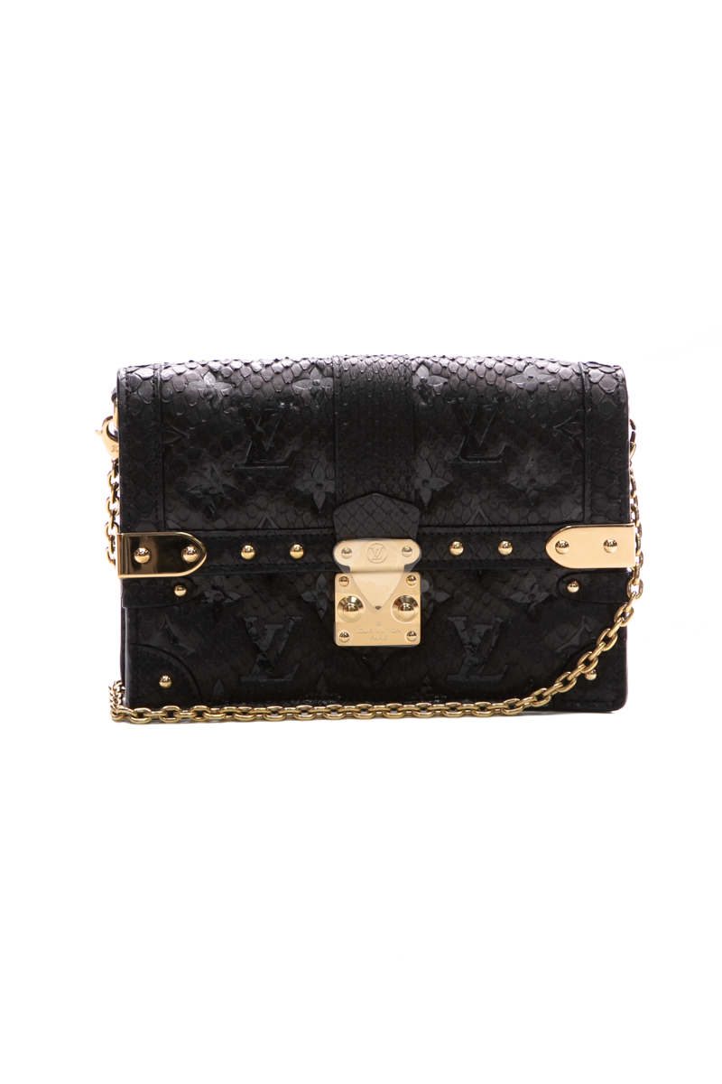 Louis Vuitton Python Trunk Chain Wallet Bag - Couture USA Louis Vuitton Python Trunk Chain Wallet Bag - Couture USA
