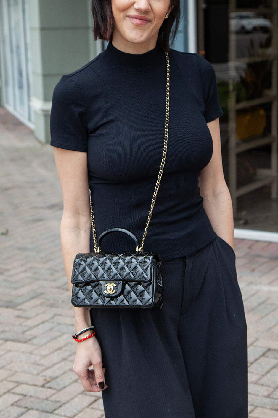 Mini Classic Flap Bag With Top Handle