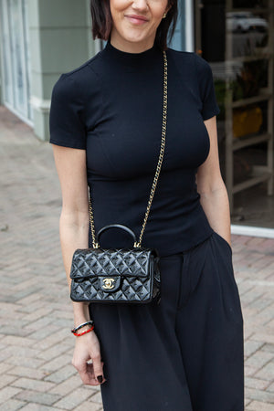 Mini Classic Flap Bag With Top Handle