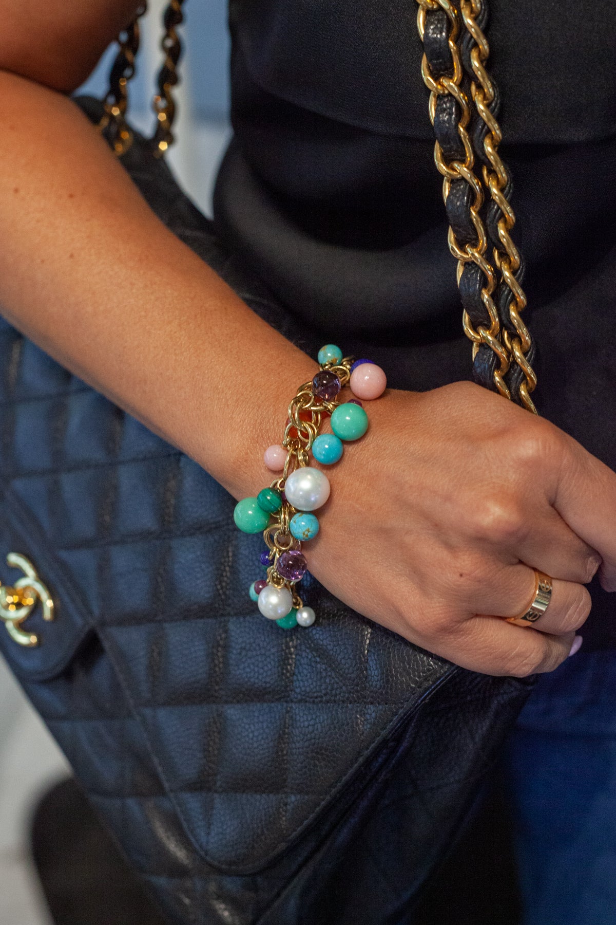 Ippolita Yellow Gold Nova Cluster Multistone Bracelet