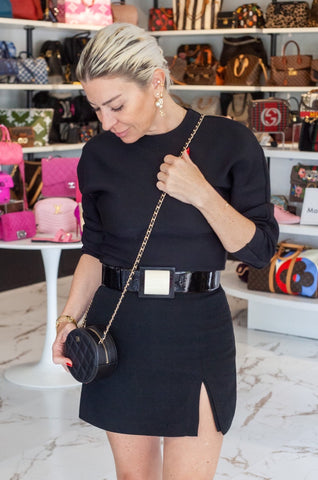 Louis Vuitton - Oversized Belt Embossed Monogram Leather Jacket - Black - Women - Size: 38 - Luxury