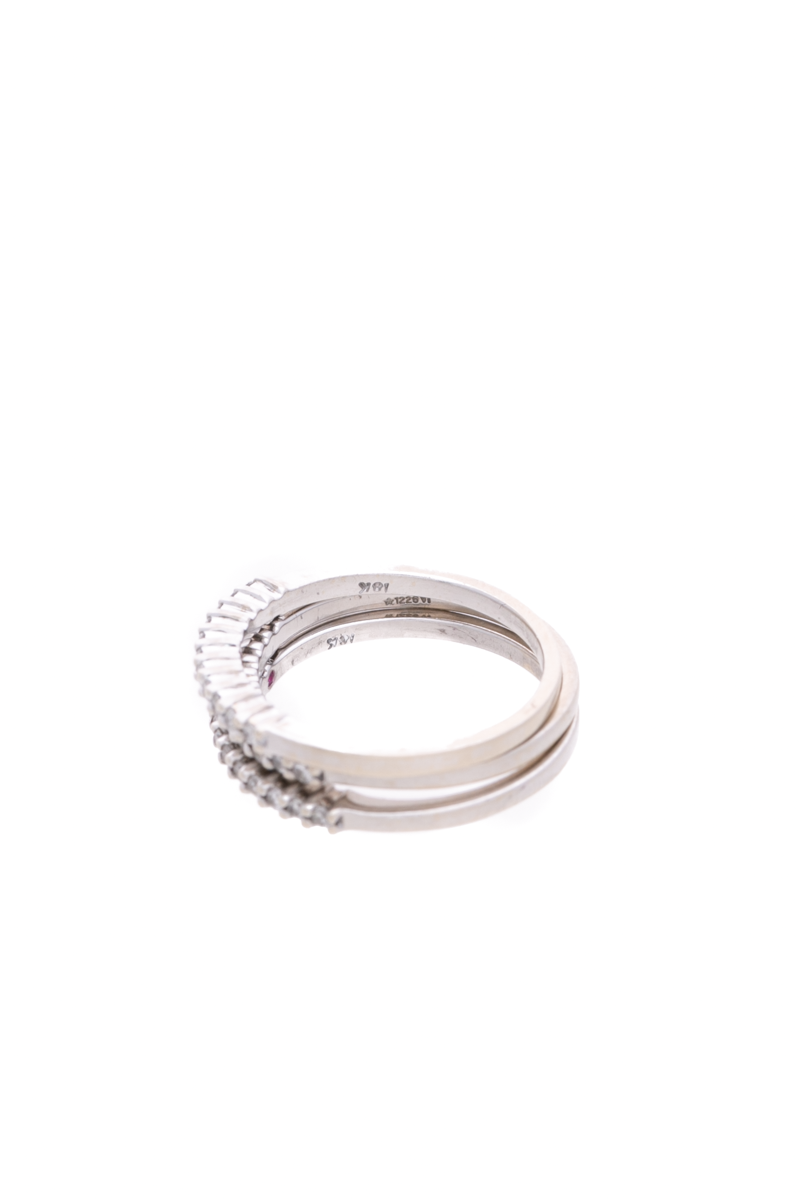 Diamond Stacking Rings - Size 6