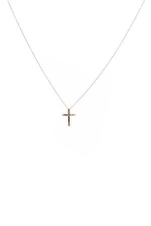 Small Diamond Cross Pendant Necklace