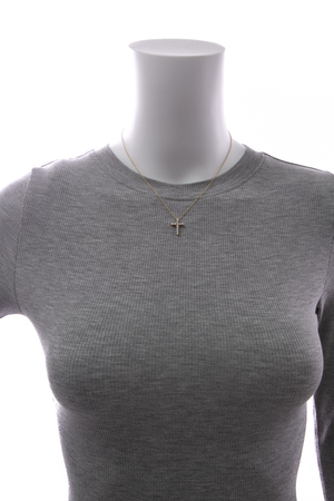 Small Diamond Cross Pendant Necklace