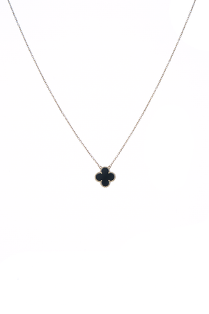 Onyx Vintage Alhambra Pendant Necklace