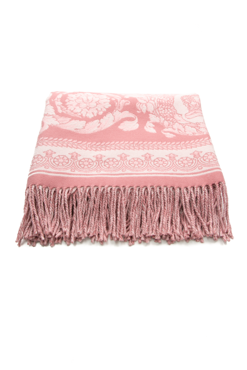 Versace Crete de Fleur Fringed Blanket - Couture USA