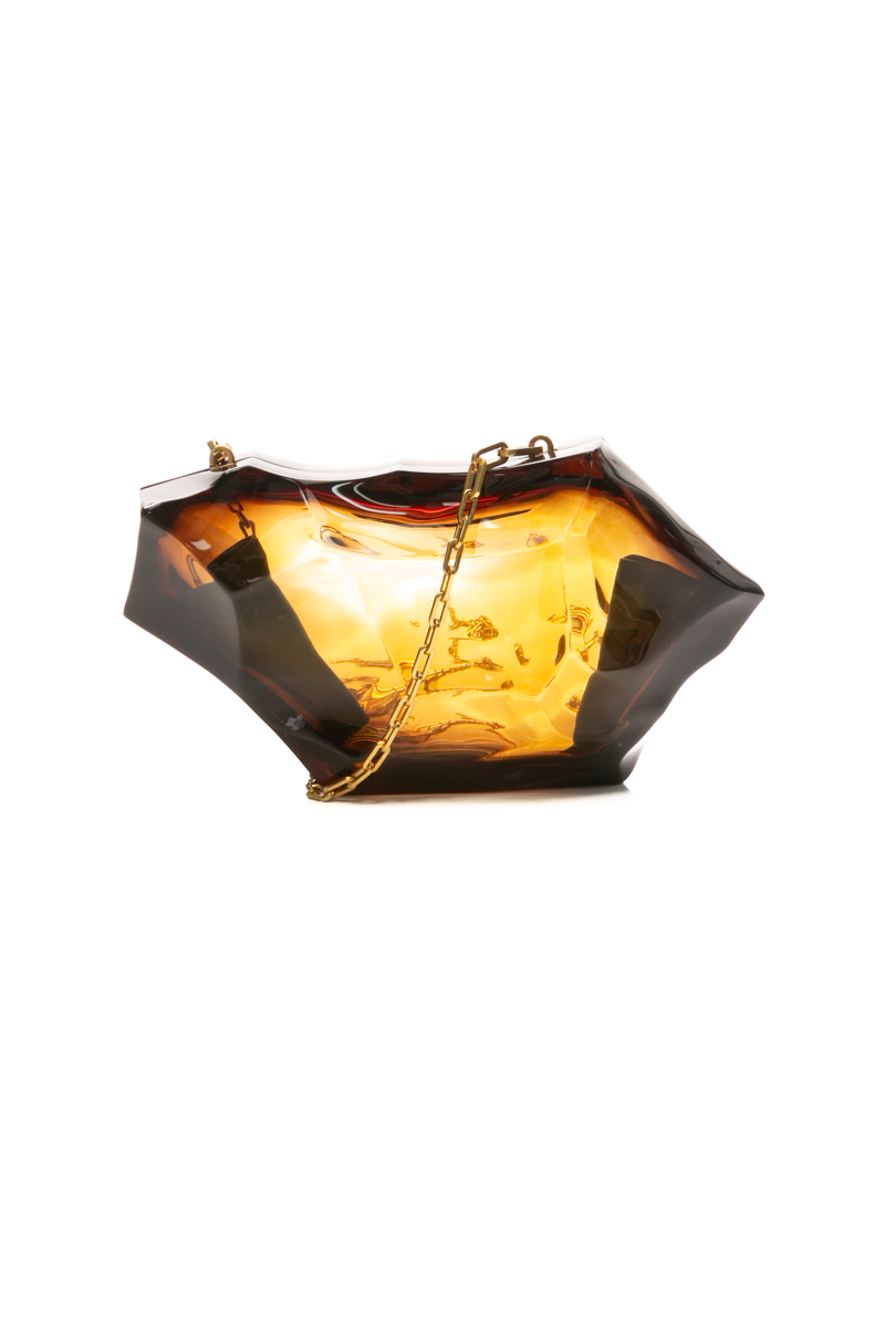 Bottega Veneta Plexiglass Clutch - Couture USA