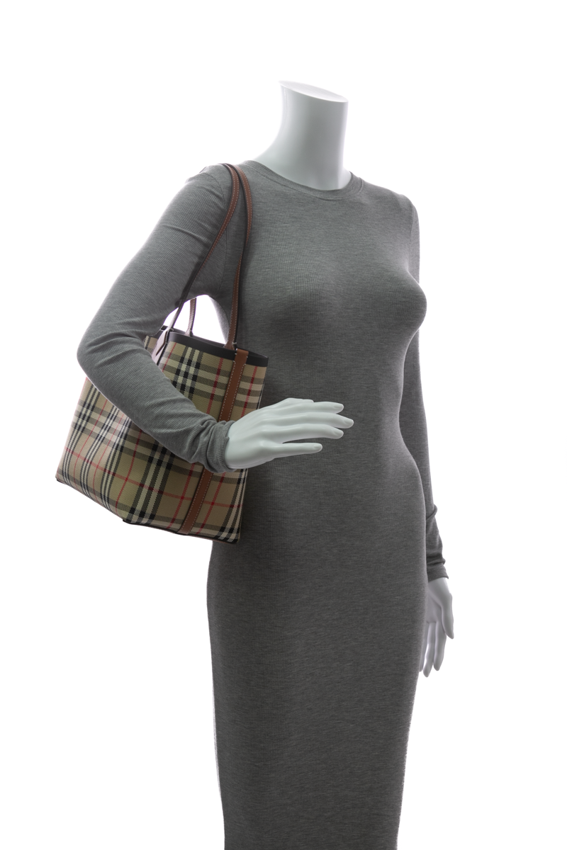 Small London Check Tote Bag