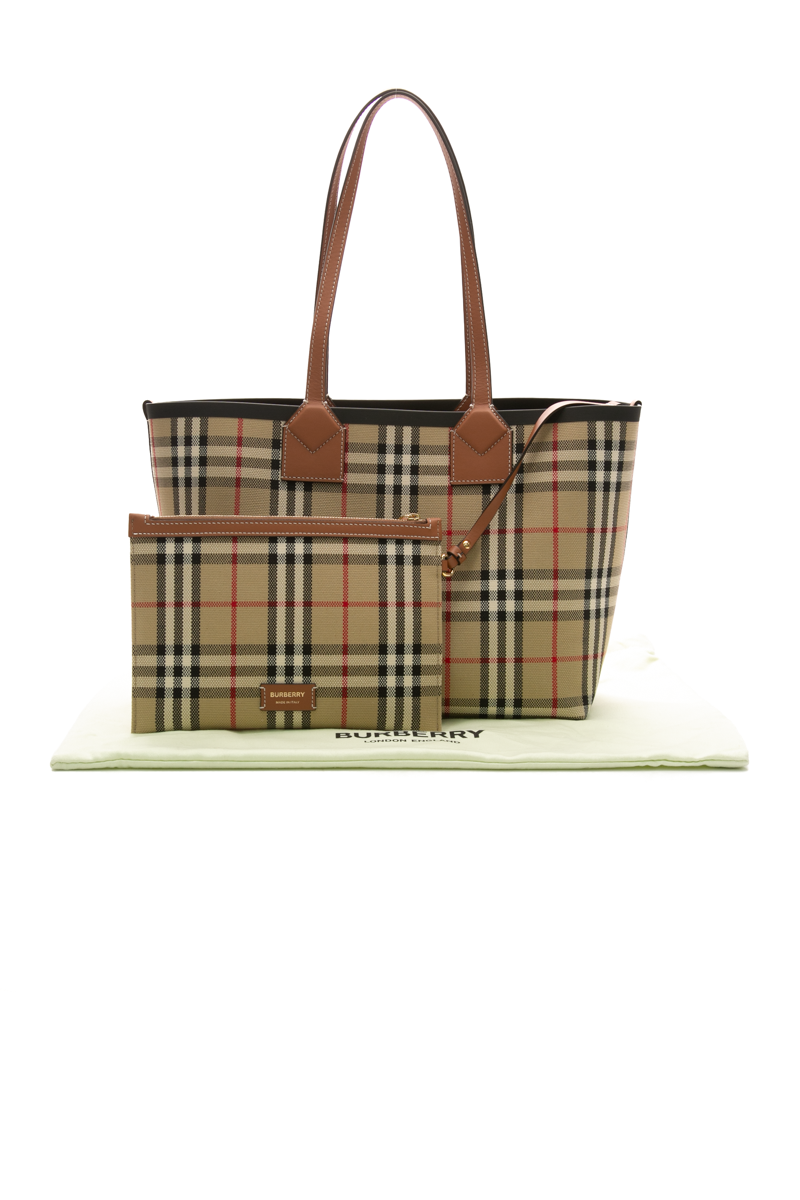 Small London Check Tote Bag