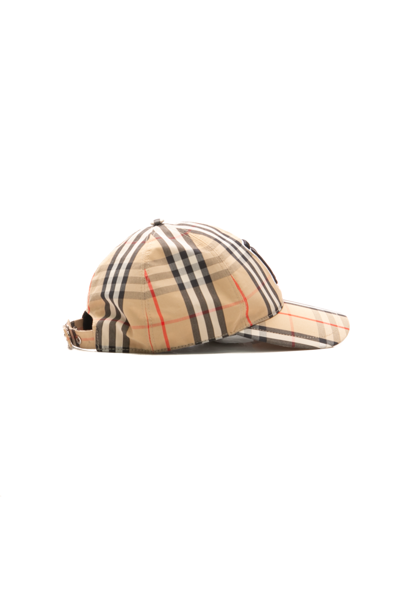 Check Cotton Motif Baseball Cap - Size L