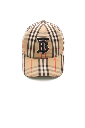 Check Cotton Motif Baseball Cap - Size L