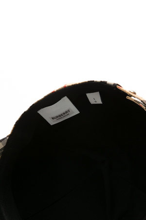 Check Cotton Motif Baseball Cap - Size L