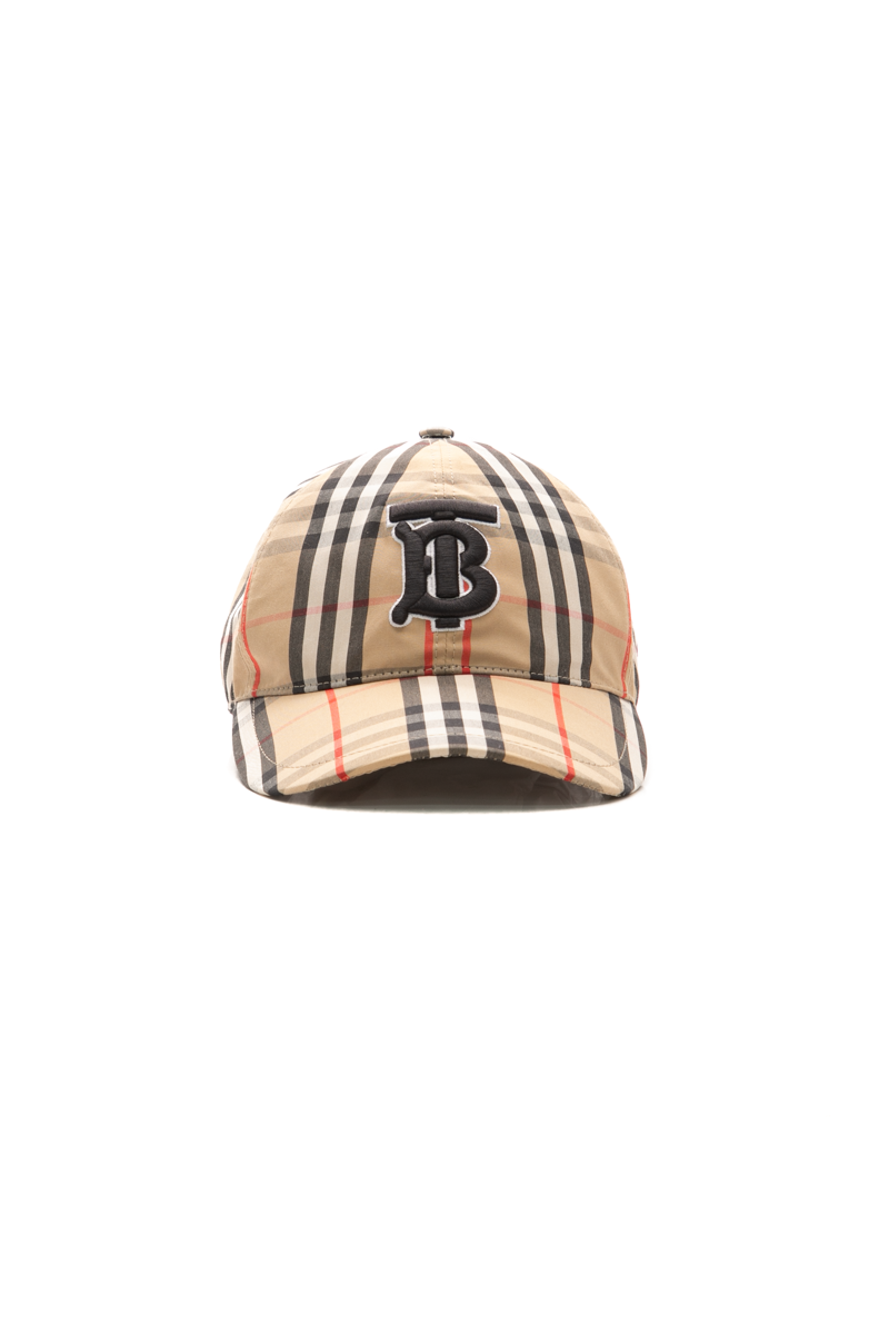 Burberry-Check-Cotton-Motif-Baseball-Cap- Size-L-298245