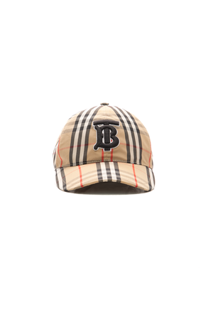 Burberry-Check-Cotton-Motif-Baseball-Cap- Size-L-298245