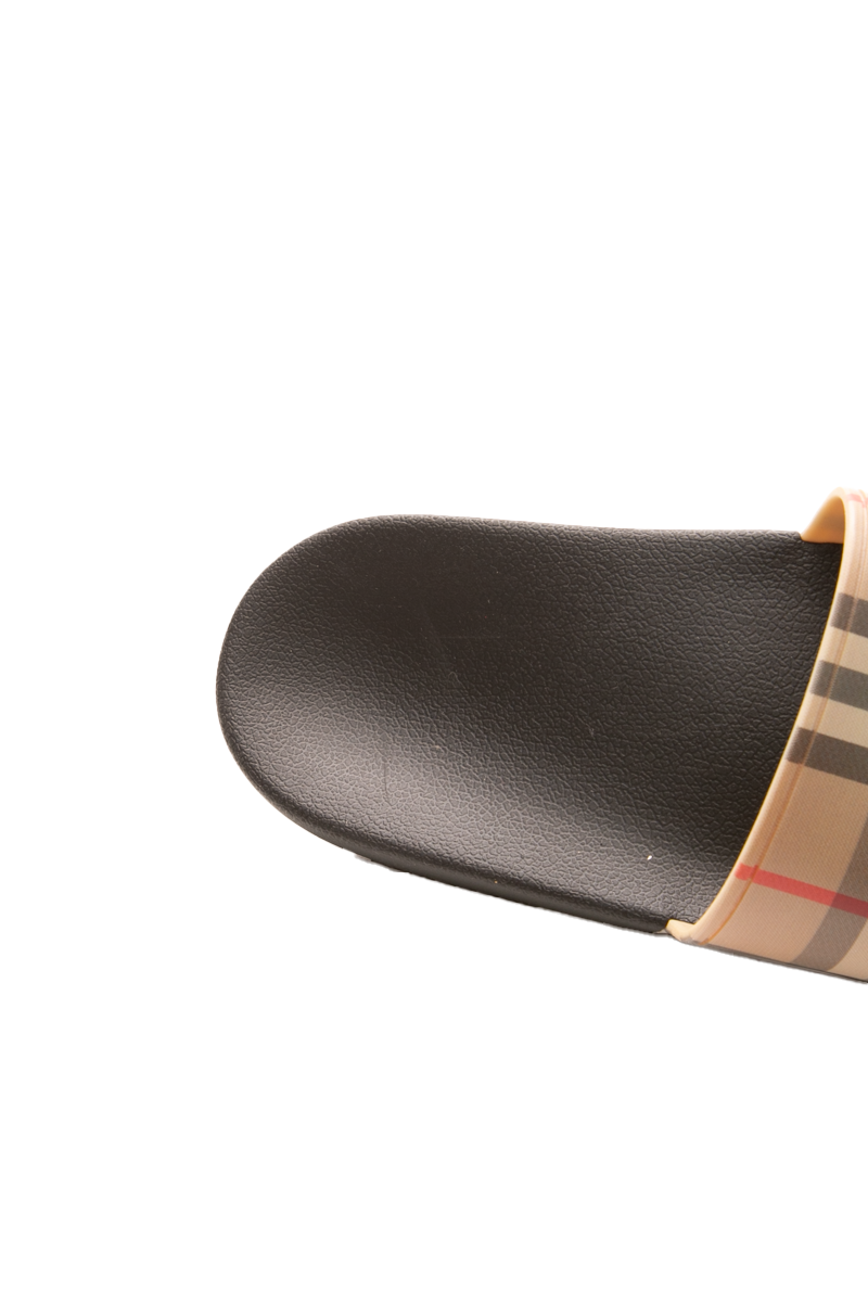 Furley Check Slide Sandals - Size 39