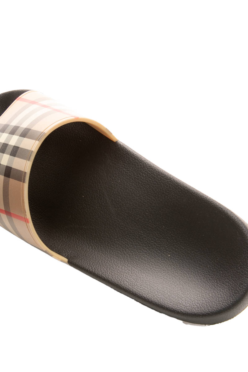 Furley Check Slide Sandals - Size 39