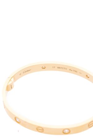 Love Bracelet 4 Diamond Classic Model - Size 17