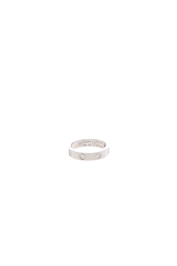 Cartier Small Model 8 Diamond Love Ring - Size 6 - Couture USA