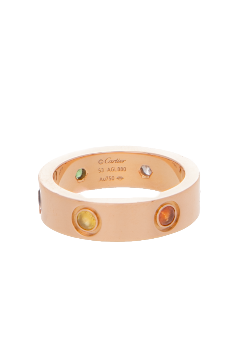 Multi-Gemstone LOVE Ring - Size 6.25