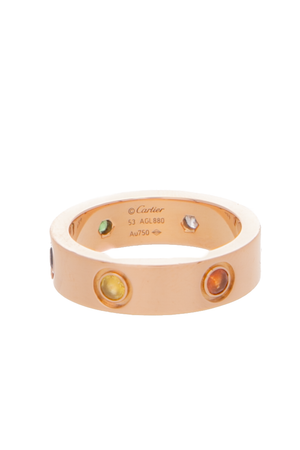 Multi-Gemstone LOVE Ring - Size 6.25