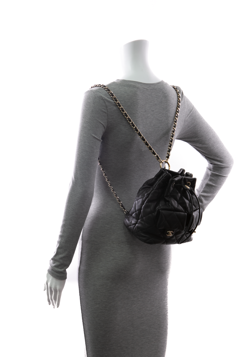 Chanel-Double-Pocket-Drawstring- Backpack-298103