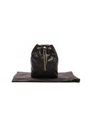 Quilted Drawstring Backpack
