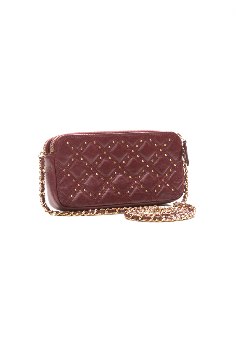 Double Zip Clutch with Chain