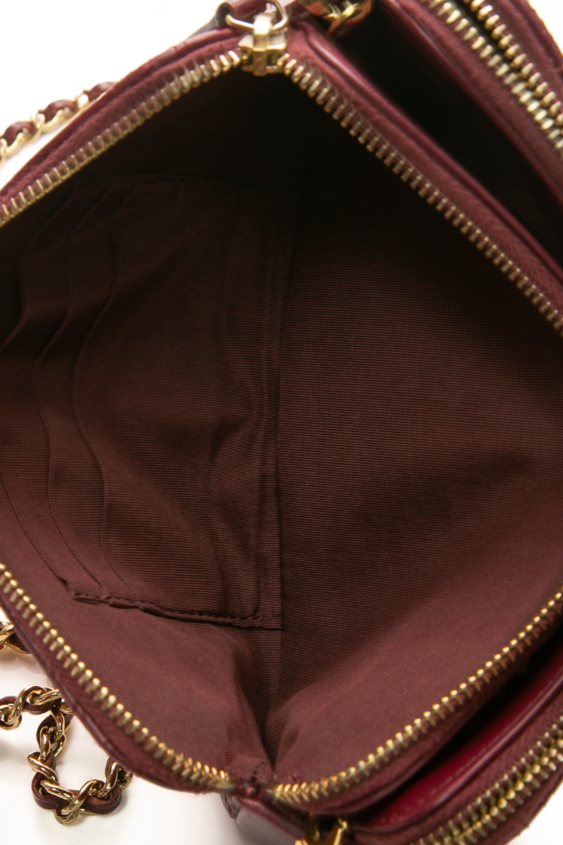 Double Zip Clutch with Chain