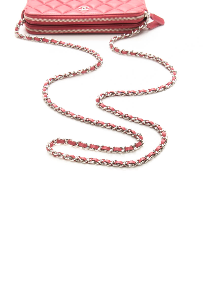 Double Zip Clutch on Chain