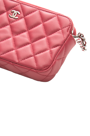 Double Zip Clutch on Chain