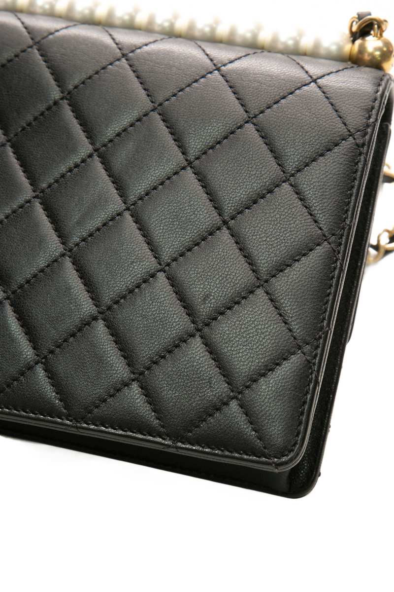 Small Chic Pearls Flap Bag