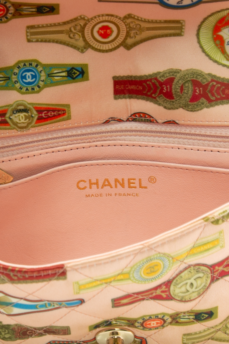 Paris-Cuba Cigar Label Mini Rectangular Flap Bag