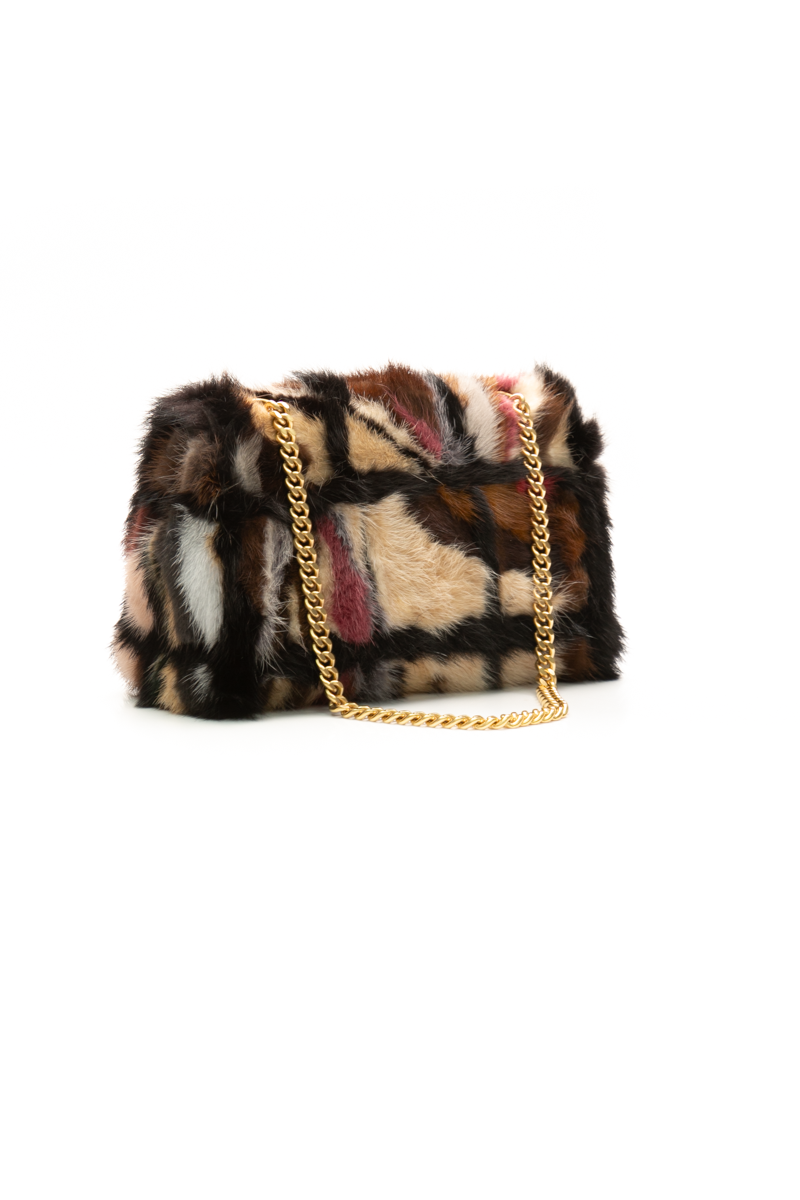 Mink Patchwork Flap Bag
