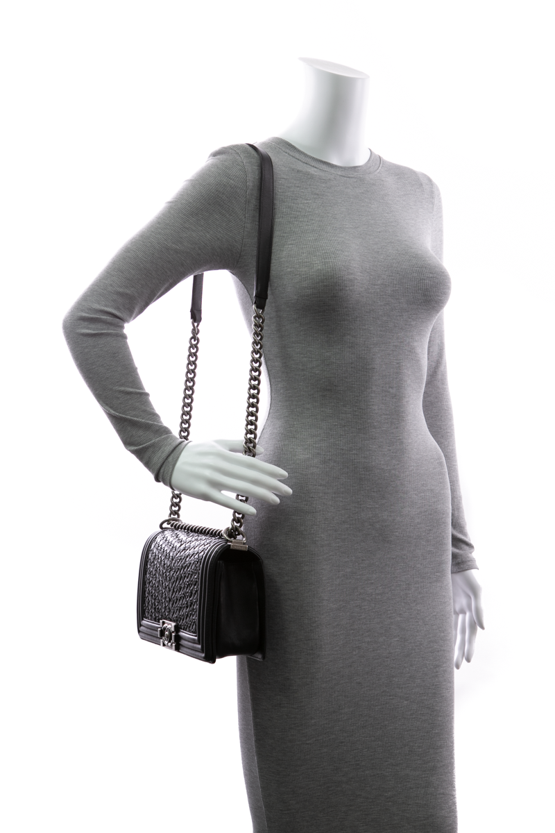 Braided Medium Boy Bag