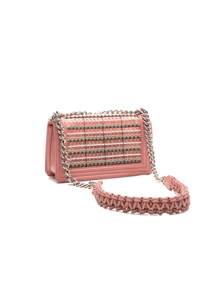 Woven PVC Medium Boy Bag