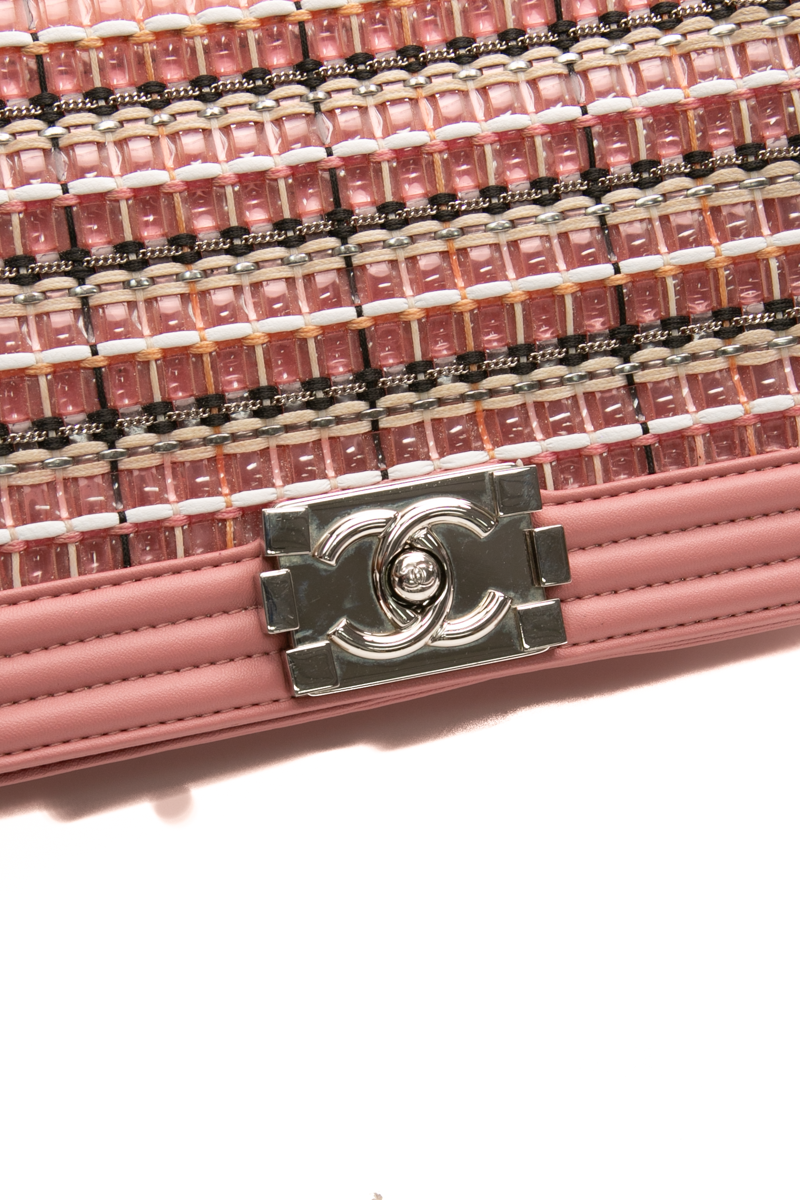 Woven PVC Medium Boy Bag