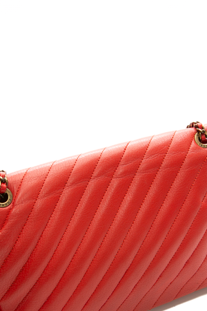 Diagonal Quilted Flap Bag