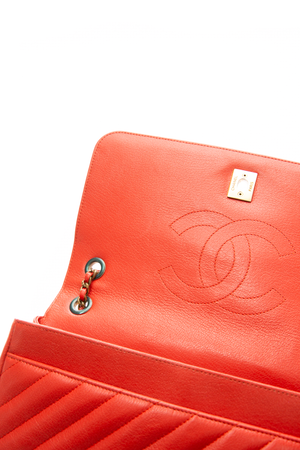 Diagonal Quilted Flap Bag